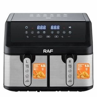 Аэрогриль с двумя лотками и сенсорным экраном 4,5л+4,5л 2000Вт Air Fryer RAF R.5382 Черный
