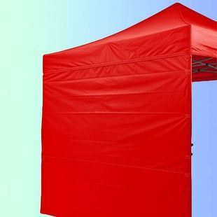 Стінка з зав'язками поліестерова 2*10,5м для торгового намету 3*4,5м Червона
