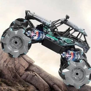 Джип перевертень радіокерований 4WD з Toy car 3855 Чорний із зеленим
