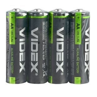 Набір батарейок 4шт АА VIDEX LR06/AA alkaline