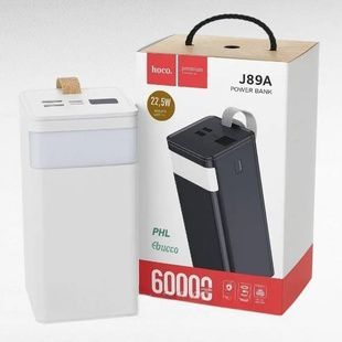 Power bank з дисплеєм 22,5W Hoco 60000MAH J89A Білий