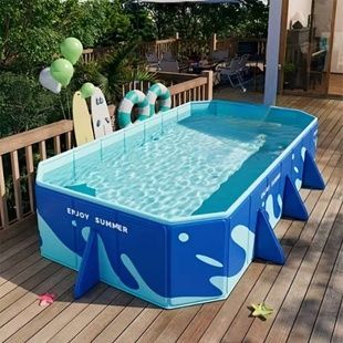 Басейн корпусний складаний Pool 318х183х50см KAR107 Блакитний із синім