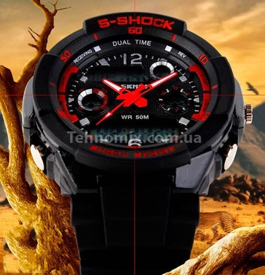 Годинник чоловічий тактичний Skmei S-Shock Red 0931R