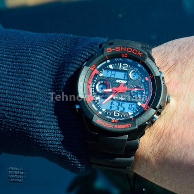 Годинник чоловічий тактичний Skmei S-Shock Red 0931R