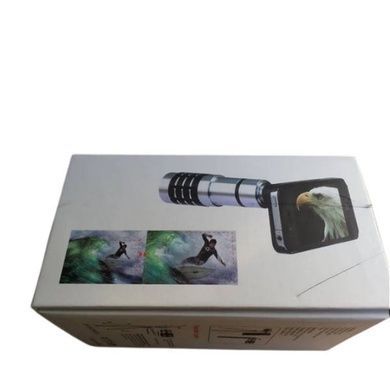 Монокуляр 2в1 телеоб'єктив для смартфона Mobile Telephoto Lens Чорний із сірим