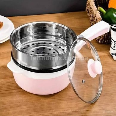 Кастрюля электрическая 1,5л 20см 600Вт 220V Electric Cooking Pot Розовая