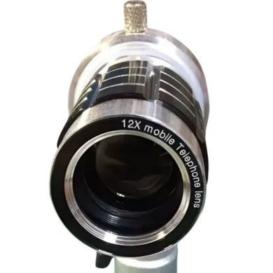 Монокуляр 2в1 телеоб'єктив для смартфона Mobile Telephoto Lens Чорний із сірим