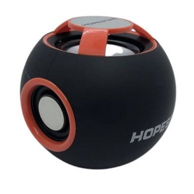 Bluetooth-колонка аккумуляторная со встроенным FM-приемником Li-pol 500mAh Hopestar H46 Черная с оранжевым