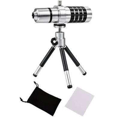 Монокуляр 2в1 телеоб'єктив для смартфона Mobile Telephoto Lens Чорний із сірим