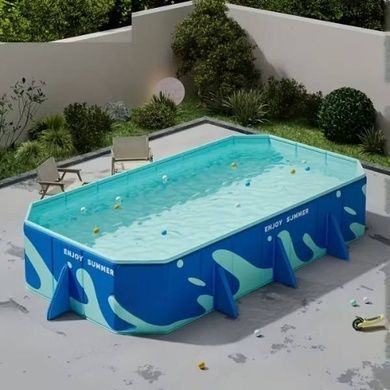 Бассейн корпусный складной Pool 318х183х50см KAR107 Голубой с синим