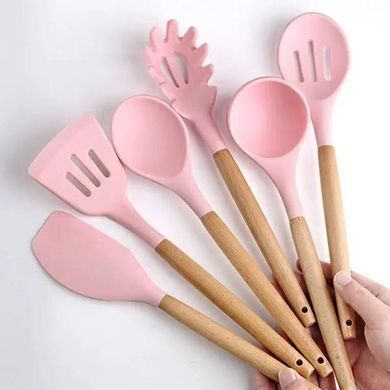 Набор кухонных принадлежностей 19 предметов Kitchen Set Розовый