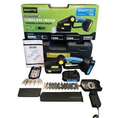 Кусторез аккумуляторный Saker Trimmer and Grass shear 36V KRAFFTEC Чёрный с зелёным