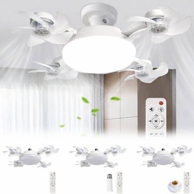 Лампа LED с 4 вентиляторами в патрон Е27 60W AY1053 Белая