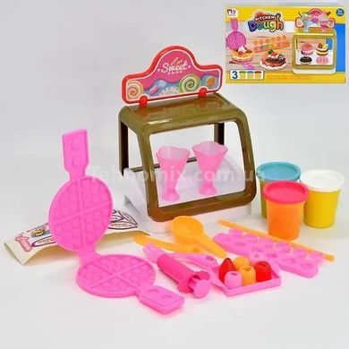 Набор теста для лепки 3 цвета Дессерты с формами Kitchen Dough