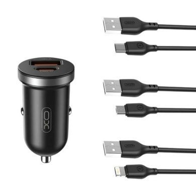 Автомобільний зарядний пристрій для гаджетів та смартфонів XO CC56 mini car charger A+C single port 30W/simultaneous 5V3A Micro