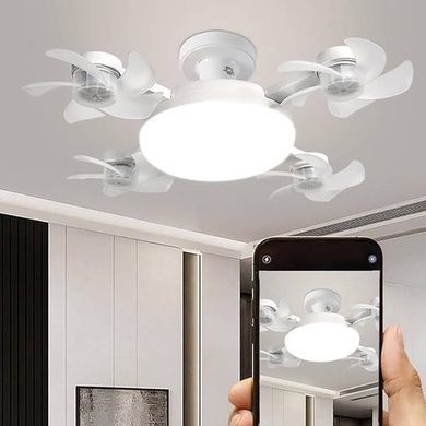 Лампа LED с 4 вентиляторами в патрон Е27 60W AY1053 Белая