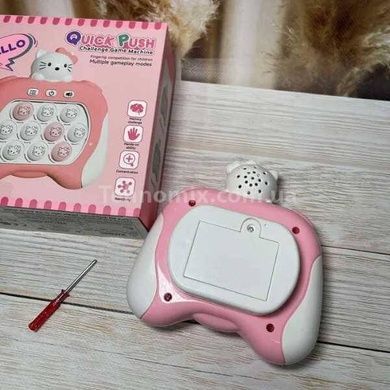 Игрушка антистресс электронная Pop It Pro на английском Hello Kitty Розовый