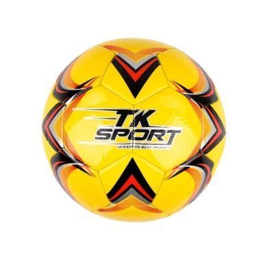 Мяч футбольный с резиновым баллоном внутри 330-350гр PVC C 44455 TK Sport Желтый
