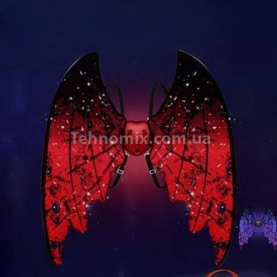 Крила зі світлодіодним підсвічуванням та музикою Shadow Angel Червоні