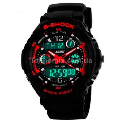 Годинник чоловічий тактичний Skmei S-Shock Red 0931R