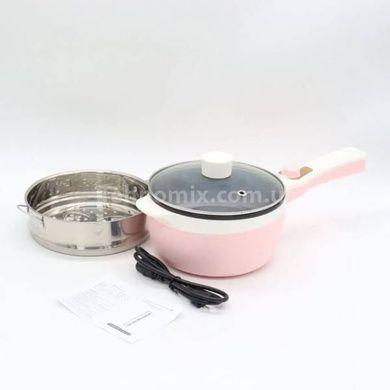 Кастрюля электрическая 1,5л 20см 600Вт 220V Electric Cooking Pot Розовая