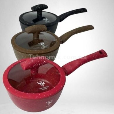 Набор посуды с крышками с антипригарным покрытием 10 предметов Тор Kitchen ТК00100 Красный