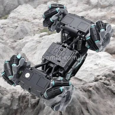 Джип перевертень радіокерований 4WD з Toy car 3855 Чорний із зеленим