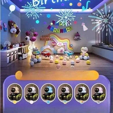 Проектор-ночник музыкальный аккумуляторный Робот Droid WH-E03 Белый с зеленым
