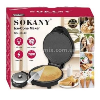 Вафельниця електрична притискна з антипригарним покриттям 750Вт SOKANY SK-08040