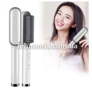 Расческа-выпрямитель Hair Straightener HQT-909 B с турмалиновым покрытием Белый