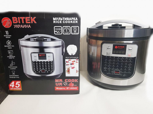 Мультиварка BITEK BT-00045 йогуртниця 45 програм 6 л 1500Вт