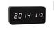 Настольные часы VST-862-6-S черные с белой подсветкой