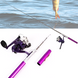 Складна міні вудка 100 см Fish Anywhere, Anytime, Best gift for Fishing Фіолетова