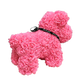 Собачка з 3D троянд 40 см Рожева + подарункова упаковка