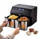 Аерогриль з двома лотками та сенсорним екраном 4,5л+4,5л 2000Вт Air Fryer RAF R.5382 Чорний
