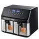 Аерогриль з двома лотками та сенсорним екраном 4,5л+4,5л 2000Вт Air Fryer RAF R.5382 Чорний