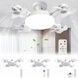 Лампа LED с 4 вентиляторами в патрон Е27 60W AY1053 Белая