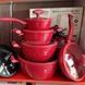Набор посуды с крышками с антипригарным покрытием 10 предметов Тор Kitchen ТК00100 Красный