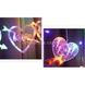 Гірлянда штора 12 Сердець LOVE 220V Мультиколор