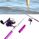 Складная мини удочка 100 см Fish Anywhere, Anytime, Best gift for Fishing Фиолетовая