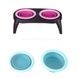 Миска подвійна на складній підставці для собак та кішок Pet Bowl Set Рожева