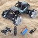 Джип перевертень радіокерований 4WD з Toy car 3855 Чорний із зеленим