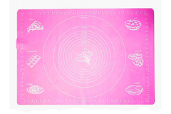 Кондитерский силиконовый коврик для раскатки теста 65 на 45см Розовый