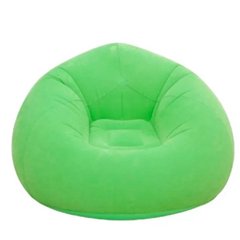Кресло пуф надувное велюровое KR-1 Зеленое