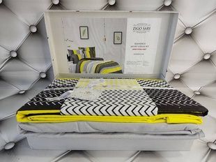 Постільна білизна Belizza Zigo sari Ранфорс Бавовна Євро розмір (простирадло трикотаж на резинці)