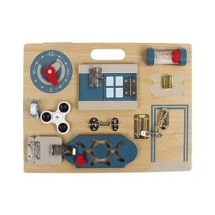 Логическая игра-бизиборд деревянная Busy Board C 61701 Синяя