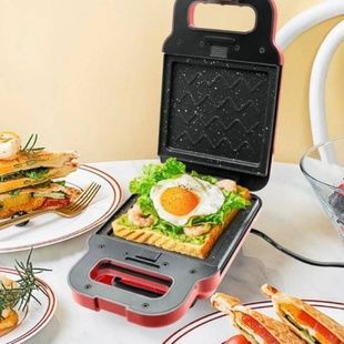 Електрична сендвіч-машина breakfast machine Червона