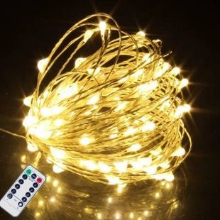 Гірлянда роса 10м 100led+пульт Тепле світло