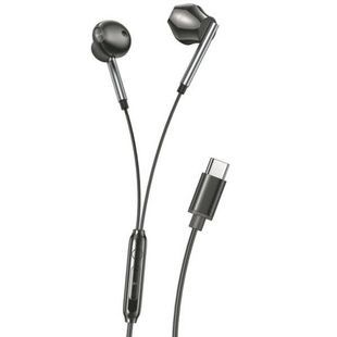 Наушники проводные XO EP66 Crescent Type-C digital decoding flat earphone Черные