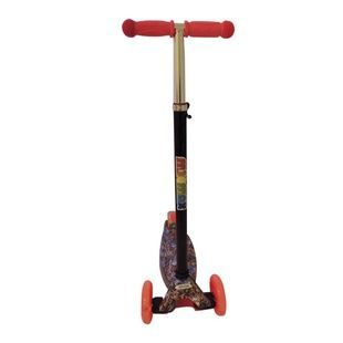 Детский самокат Scooter SL-4Z светящиеся колеса и складная ручка Пламя дракона